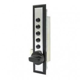 Simplex C9601-26D-41 Cabinet Lock with no Options 5/8-7/8in Wood Door/End Throw in Satin Chrome