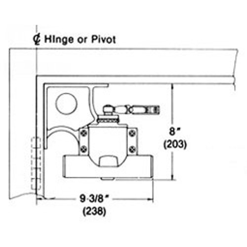 Norton Door Controls Norton 5-B/F-689 Corner Bracket Norton Door Controls Norton 5-B/F-689 Corner Bracket
