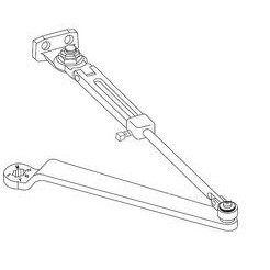 Norton 7701-3A 689 J Top Jamb Arm Assembly, Hold Open, 1600, 7500, 8000, 9300BC Series, Aluminum