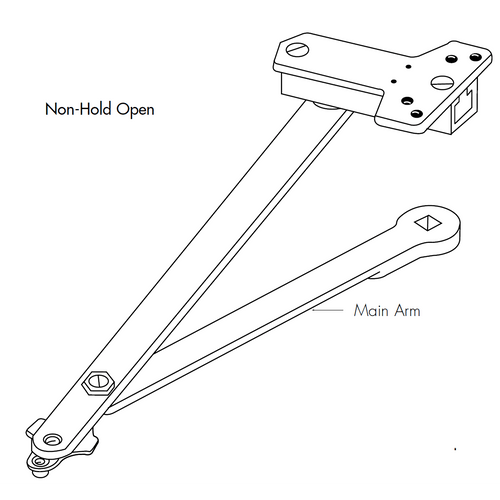 Norton Door Controls Norton J6400-4-689 Unitrol Non Hold Open Top Jamb Arm Norton Door Controls Norton J6400-4-689 Unitrol Non Hold Open Top Jamb Arm