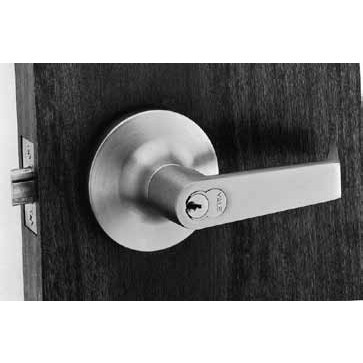 Yale B-AU5491LN-24V-626-REX Fail Secure Electrified w/ Request To Exit Heavy-Duty Cylindrical Lever Lock Prep For Prep For SFIC Less Core (24VDC)