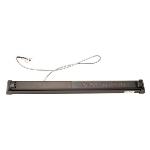 Schlage 672-48-313-RD-LHR Request to Exit TouchBar Dark Bronze w/ Red “PUSH TO EXIT” Schlage 672-48-313-RD-LHR Request to Exit TouchBar Dark Bronze w/ Red “PUSH TO EXIT”