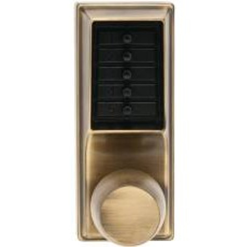 Simplex 1011-05-41 Pushbutton Cylindrical Lock with Knob Combination Entry only and no Key-Override in Antique Brass Simplex 1011-05-41 Pushbutton Cylindrical Lock with Knob Combination Entry only and no Key-Override in Antique Brass