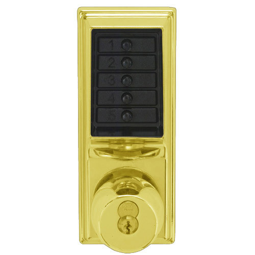 Simplex 1041C-05-41 Pushbutton Cylindrical Lock with Knob, Combination Entry, Passage and Corbin Core Override in Antique Brass Simplex 1041C-05-41 Pushbutton Cylindrical Lock with Knob, Combination Entry, Passage and Corbin Core Override in Antique Brass