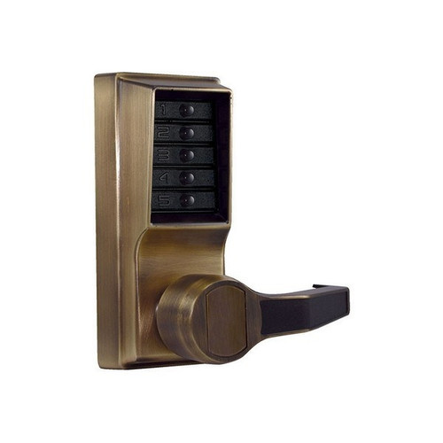 Simplex LR1031-05-41 Passage Pushbutton Lever Lock with no Key Override in Antique Brass Simplex LR1031-05-41 Passage Pushbutton Lever Lock with no Key Override in Antique Brass
