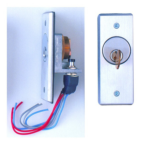 Camden CM-2020 Momentary Cast Aluminum Narrow Stile Mortise Key Switch Camden CM-2020 Momentary Cast Aluminum Narrow Stile Mortise Key Switch