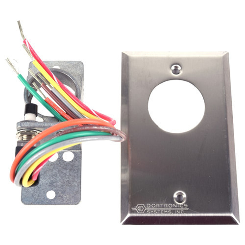 Dortronics 5141-25 Mortise Cylinder Key Switch Momentary Action Single Gang Plate Dortronics 5141-25 Mortise Cylinder Key Switch Momentary Action Single Gang Plate