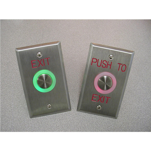 Dortronics W5277-PZLxE1 Touch Sensitive Weather Resistant Push Button Single Gang Plate (Push To Exit in RED Letter) Dortronics W5277-PZLxE1 Touch Sensitive Weather Resistant Push Button Single Gang Plate (Push To Exit in RED Letter)