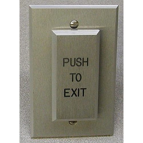 Dortronics W5286-P23DAxE1 Pneumatic Time Delay Push Plate Single Gang Switch "Push To Exit"