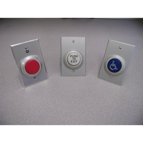 Dortronics W5287-FT Fixed Timer Heavy Duty 1-1/2" Push Button Single Gang Plate Switch (No Text)