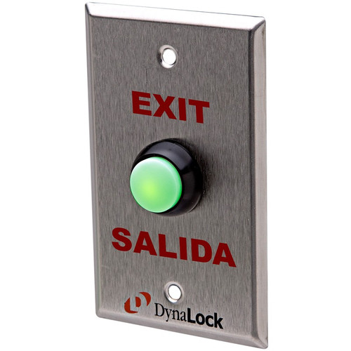 DynaLock 6173 Faceplate Silkscreened Weatherproof Pushbutton "EXIT/SALIDA" DynaLock 6173 Faceplate Silkscreened Weatherproof Pushbutton "EXIT/SALIDA"