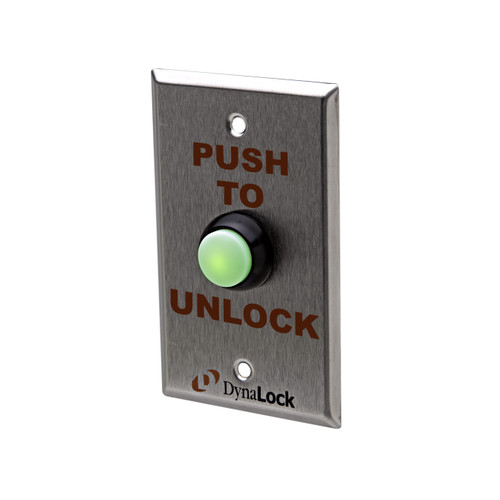 DynaLock 6175 Faceplate Silkscreened Weatherproof Pushbutton "PUSH TO UNLOCK" DynaLock 6175 Faceplate Silkscreened Weatherproof Pushbutton "PUSH TO UNLOCK"