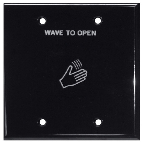 LCN 8310-813 Standard Duty Touchless Actuator, Single & Double Gang, Text & Wave Icon in Black LCN 8310-813 Standard Duty Touchless Actuator, Single & Double Gang, Text & Wave Icon in Black