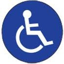 Schlage 623BLH Momentary Action Heavy Duty 1-5/8" Push Button Single Gang (Blue Handicapped Symbol)