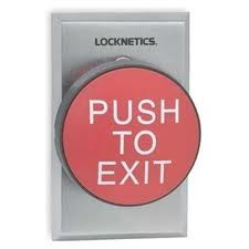 Schlage 625RD-EX-DP Momentary Action DPDT Heavy Duty 2-3/4" Push Button Single Gang (Red "Push To Exit")