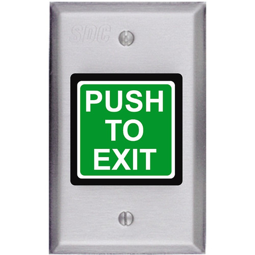 Security Door Controls SDC 423U Single Gang 2" Green Illuminated Exit Switch Security Door Controls SDC 423U Single Gang 2" Green Illuminated Exit Switch