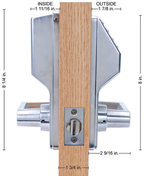 Alarm Lock TRILOGY® DL2800 with Audit Trail Standard Key Override