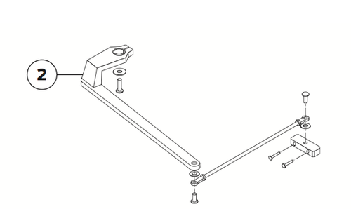 Regular Arm Assembly 4040xp #4040XP-3077 LTBRZ  Light Bronze LCN