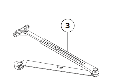 Long Regular Arm #4040XP-3077L US26  LCN