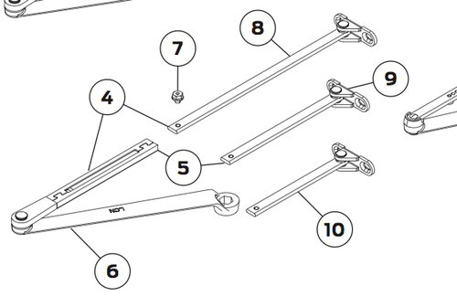 Extra Long Regular Arm #4040XP-3077XL DKBRZ  LCN Extra Long Regular Arm #4040XP-3077XL DKBRZ  LCN