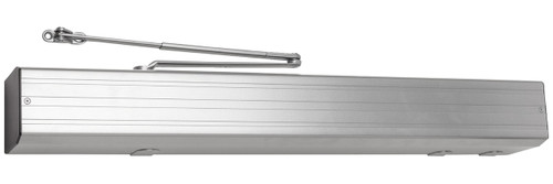 LCN 4642-REG-120V-CS-AL Door Closer with Auto-equalizer Push 120V Concealed On Off Switch in Aluminum Finish