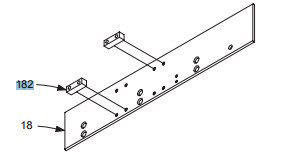 LCN 4820-18G-AL Door Closer part 4820 Series Drop Plate Flush Mount Application in Aluminum Finish