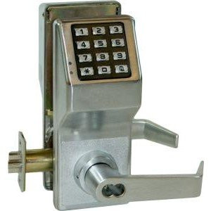 Alarm Lock DL2700IC-R-US26D Trilogy T2 Series Digital Cylindrical Keyless Lock Leverset with Sargent Core Override in Satin Chrome