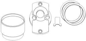 Alarm Lock ET-MIC-US3 Trilogy Exit Trim Medeco Standard Rim Cylinder I/C Core Adapter Kit in Bright Brass