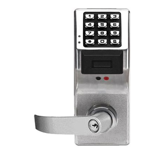 Alarm Lock PDL3075IC-US26D Trilogy Series PIN/Prox Digital Cylindrical Keyless Lock Regal Leverset with Best Core Override in Satin Chrome