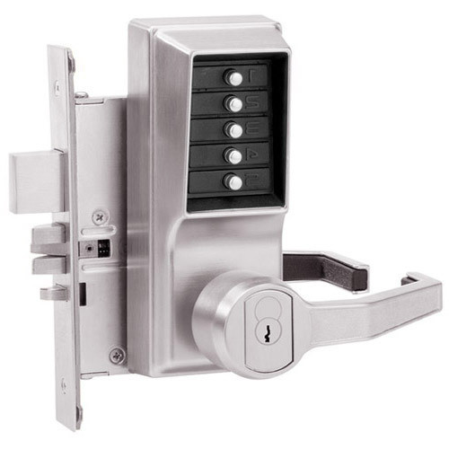 Simplex RR8146S-026-41 Pushbutton Mortise Lock with Lever Schlage Core override in Bright Chrome Simplex RR8146S-026-41 Pushbutton Mortise Lock with Lever Schlage Core override in Bright Chrome