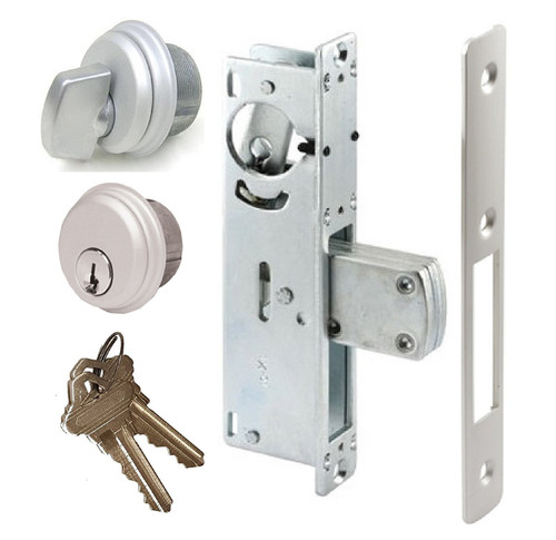 Storefront Deadbolt with Thumbturn and Key and Cylinder lock in Aluminum