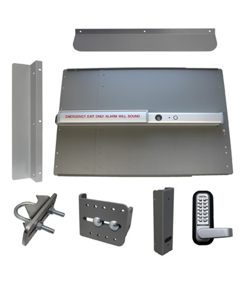 LOCKEY ED65 Edge Panic Shield Security Kit with LockeyUSA PB2500 Alarm Bar LOCKEY ED65 Edge Panic Shield Security Kit with LockeyUSA PB2500 Alarm Bar