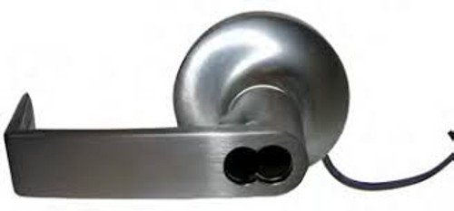 General Lock Cylindrical Leverset, Electrified, Fail Secure, Clutched R-Lever, Grade-1, SFIC Keyway, 12 Volt DC, 180 Degree, Satin Chrome, For Storeroom General Lock Cylindrical Leverset, Electrified, Fail Secure, Clutched R-Lever, Grade-1, SFIC Keyway, 12 Volt DC, 180 Degree, Satin Chrome, For Storeroom