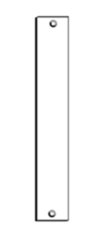 GENERAL LOCK BH-EF-86 Filler Plate, 86 Cutout, 1-1/4" Width x 3/16" Depth x 8" Height, Prime Coated