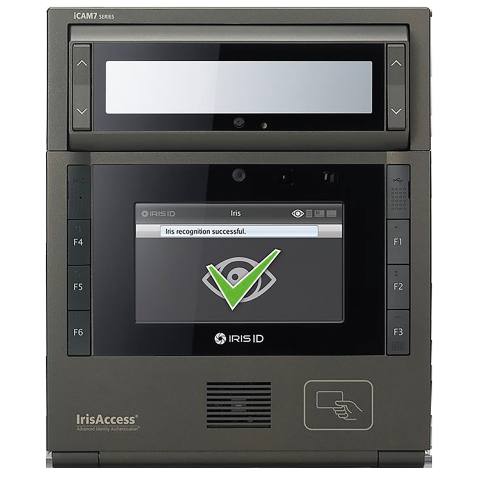 IRIS ID SYSTEMS Dual Iris Recognition Biometric Reader, Face Image Capture, AutoTilt, LCD Touchscreen/Keypad  ICAM7101S-B