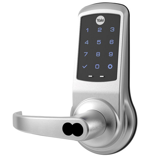Yale B-PB-NTB622-NR 626 Grade 1 NexTouch Cylindrical Locks with Keypad Trim, Capacitive Touchscreen, Pacific Beach Lever, SFIC Prep Less Core, Satin Chrome Finish Yale B-PB-NTB622-NR 626 Grade 1 NexTouch Cylindrical Locks with Keypad Trim, Capacitive Touchscreen, Pacific Beach Lever, SFIC Prep Less Core, Satin Chrome Finish