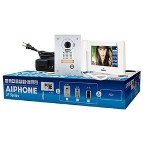 Aiphone JPS-4AEDF Video Intercom Box Set, Includes (1) JP-4MED Master Station, (1) JP-DVF Video Door Station, (1) PS-2420UL Power Supply Aiphone JPS-4AEDF Video Intercom Box Set, Includes (1) JP-4MED Master Station, (1) JP-DVF Video Door Station, (1) PS-2420UL Power Supply