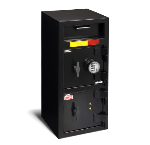 AMSEC AMERICAN SECURITY | DSF3214CC  Depository Safe, Front Load, Combination Lock, B-Rated Construction, 14" Width x 14" Depth x 32-1/4" Height, Solid Steel