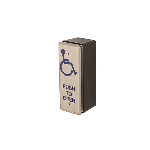 Locknetics / Locknetics Access Control Accessories PPH-50 — Locknetics Activation Plates Push Plate Switch, Narrow, Ada Push To Open, Stainless Steel