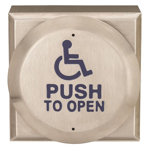 Locknetics / Locknetics Access Control Accessories PPH-100-AL — Locknetics Activation Plates Push Plate Switch, Round, Ada Push To Open, Stainless Steel Locknetics / Locknetics Access Control Accessories PPH-100-AL — Locknetics Activation Plates Push Plate Switch, Round, Ada Push To Open, Stainless Steel