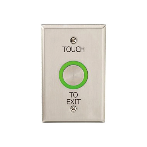 Locknetics / Locknetics Access Control Accessories TS-100 — Pushbutton Touch Sense Switch, Touch To Exit, Single Gang Plate, Satin Stainless Steel Locknetics / Locknetics Access Control Accessories TS-100 — Pushbutton Touch Sense Switch, Touch To Exit, Single Gang Plate, Satin Stainless Steel