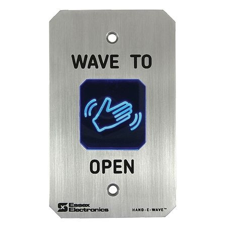 ESSEX  Hand-E-Wave HEW-2S Microwave Switch, Touchless, Hand-E-Wave, 1-Gang, Surface Mount, 12 to 24 Volt AC/DC, 2 to 24" Detection Range, 2-3/4" Width x 1" Depth x 4-1/2" Height, Stainless Steel