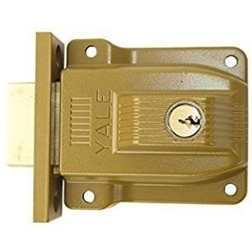 Yale 112 1/4F Auxiliary Locks Double Cylinder Auxiliary Deadbolt w/Flat Strike Yale 112 1/4F Auxiliary Locks Double Cylinder Auxiliary Deadbolt w/Flat Strike