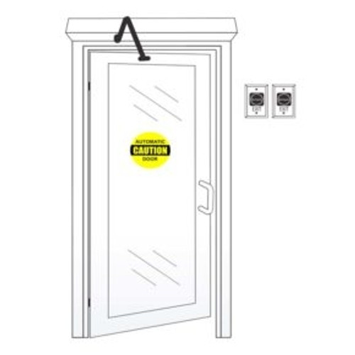 TOUCHLESS ENTRY Auto Operator Kit with 2 Touchless wave to exit switches TOUCHLESS ENTRY Auto Operator Kit with 2 Touchless wave to exit switches