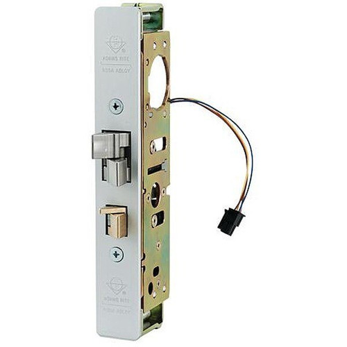 Adams Rite 4300-2M-201-628 Monitored Steel Hawk eLatch Electrified Deadlatch (31/32" Backset) Adams Rite 4300-2M-202-628 Aluminum Door Deadlatches Steel Hawk Electrified Deadlatch, 31/32" Backset, Monitored, Mortised Strike, Radius, Aluminum