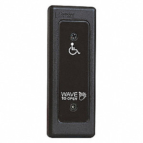 Camden CM-332/42N — Camden Electrical Accessories SureWave Active Infrared Hands-Free Switch, Line Powered with Wireless Option, With Hand Icon, 'Wave to Open' Text, and Wheelchair Symbol Logo Camden CM-332/42N — Camden Electrical Accessories SureWave Active Infrared Hands-Free Switch, Line Powered with Wireless Option, With Hand Icon, 'Wave to Open' Text, and Wheelchair Symbol Logo