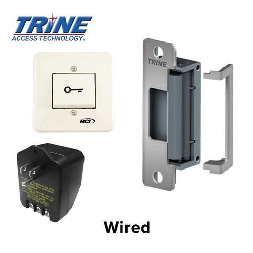 Trine - Wired - Electric Strike Buzzer System Kit - Fits Any Door Trine Wired Electric Strike Buzzer System Kit Fits most Door