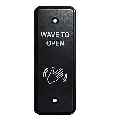 LCN 8310-813J Standard Duty Touchless Actuator, Jamb, Text & Wave Icon, Black