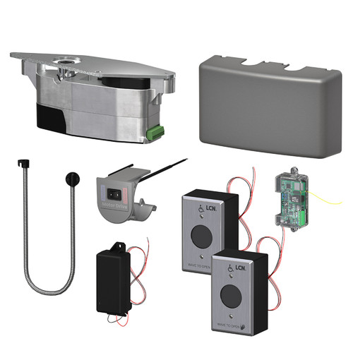 LCN COMPACT Low Energy Auto Operator 6440-2210 AL Wired Kit in Aluminum