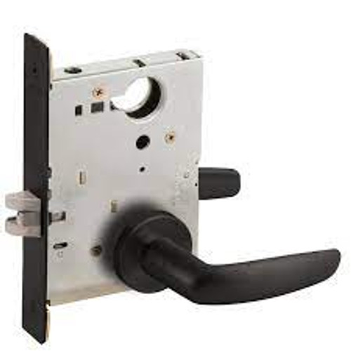 Schlage L9010 07A 622 Grade 1 Passage Latch Mortise Lock, 07 Lever, A Rose, Flat Black Coated Finish, Field Reversible Schlage L9010 07A 622 Grade 1 Passage Latch Mortise Lock, 07 Lever, A Rose, Flat Black Coated Finish, Field Reversible